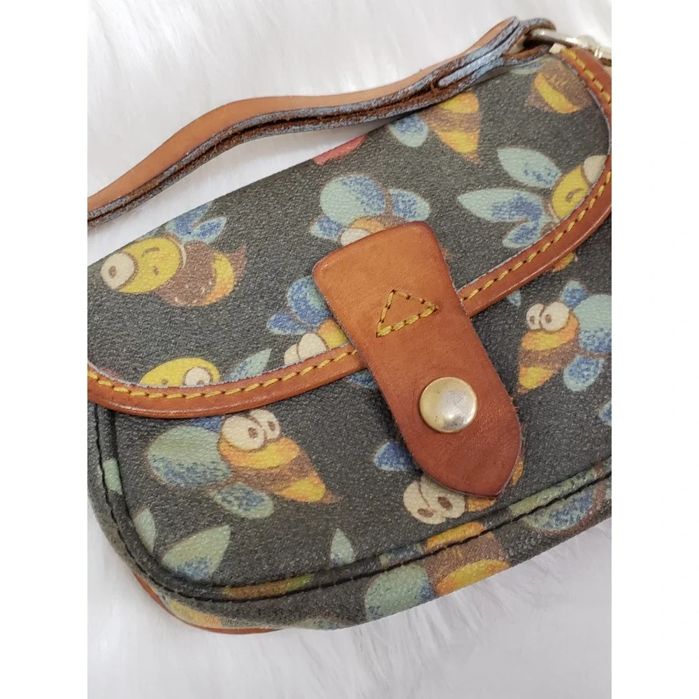 Dooney & Bourke Vintage Bumblebee Wristlet BEE LEATHER Y2K